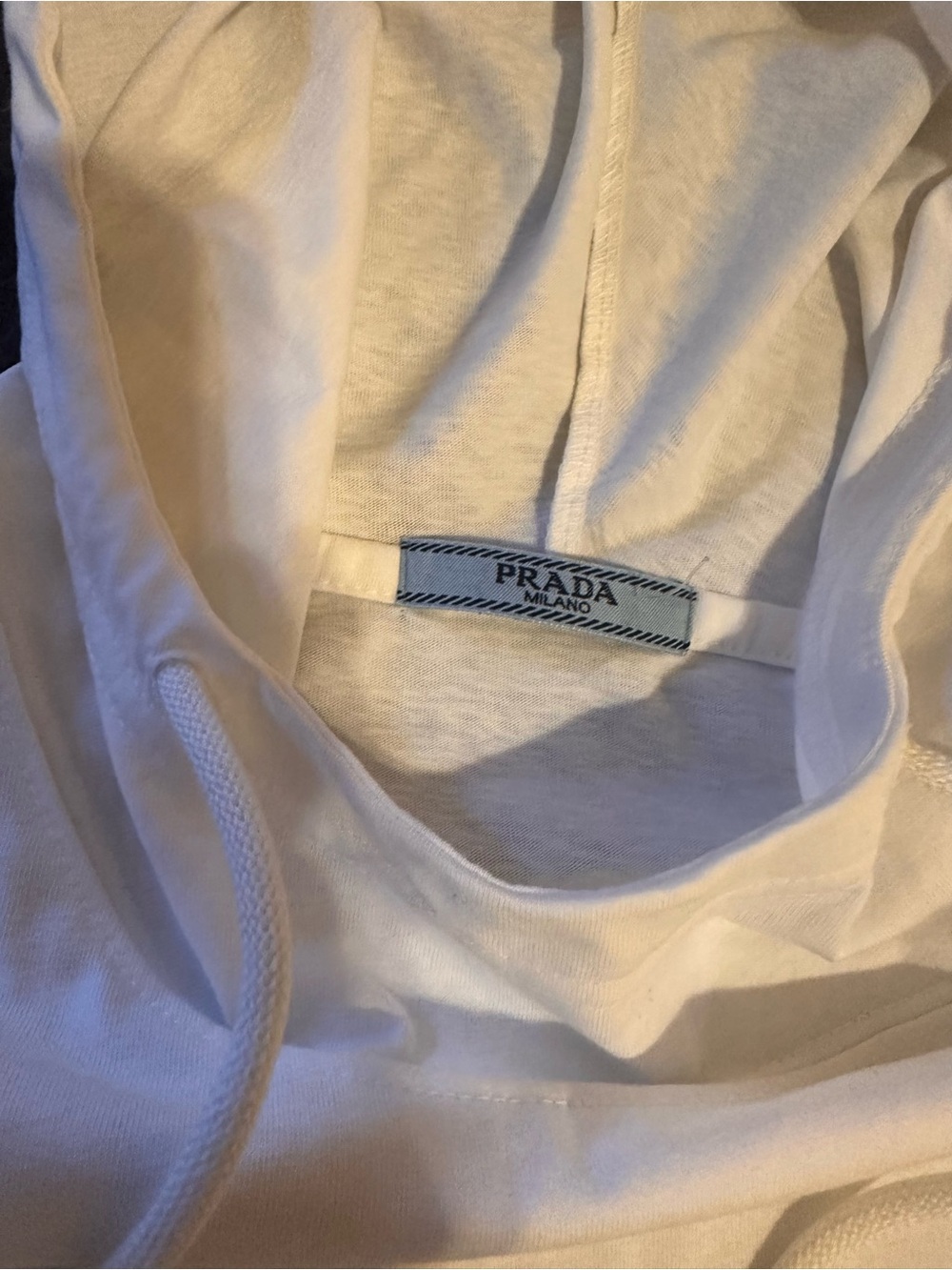 Prada White light weight hoodie - Picture 3 of 3